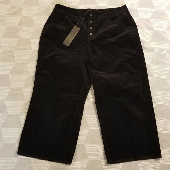 NWT Disturbia Foster Wide Leg Cord Crop Jeans - Picture 4 of 8